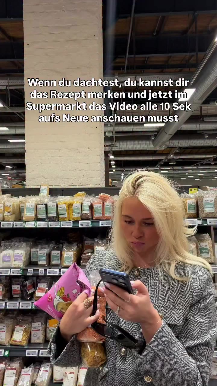 Wenn ihr mich im Supermarkt seht, wie ich im Gang dasselbe Video zum 12. Mal…