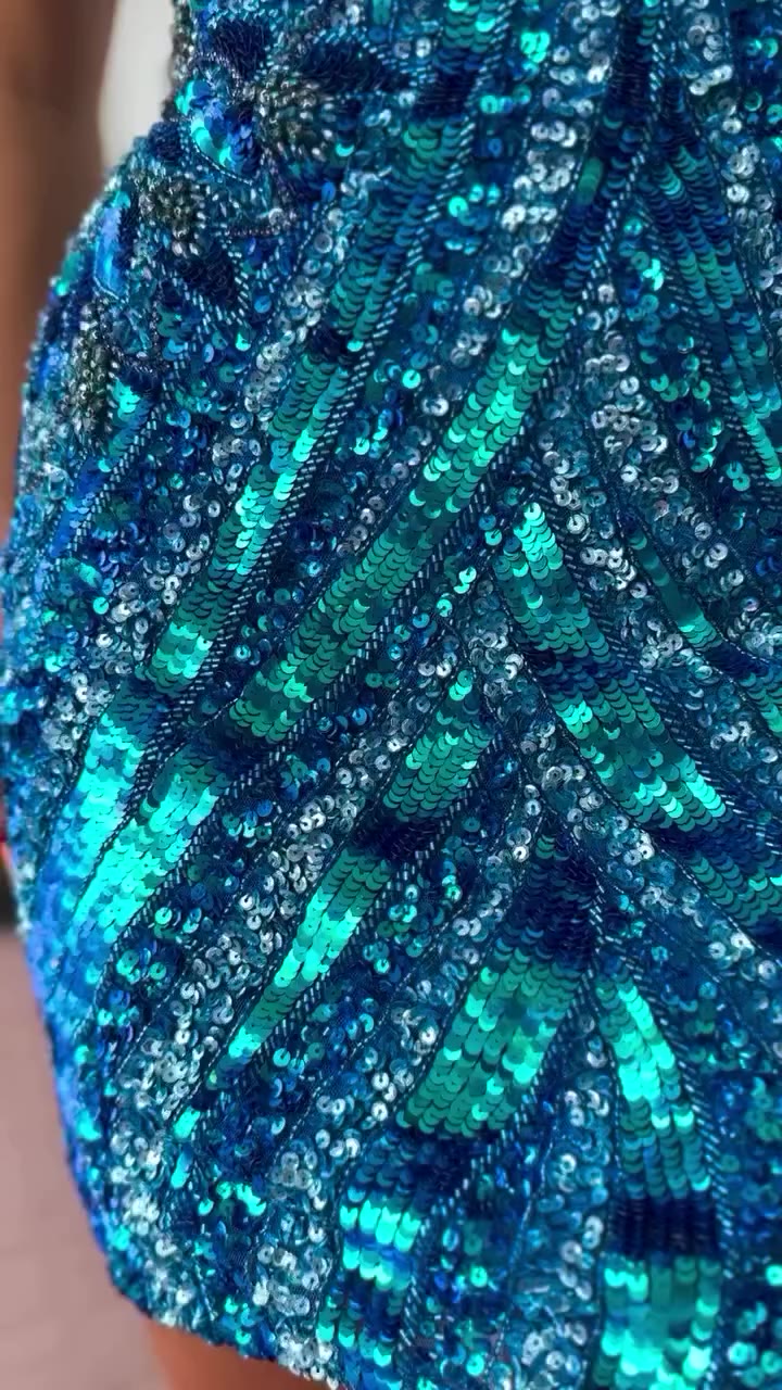 not your average mini dress 💙⚡ — Style 40095 📸: @prompageantcouture…