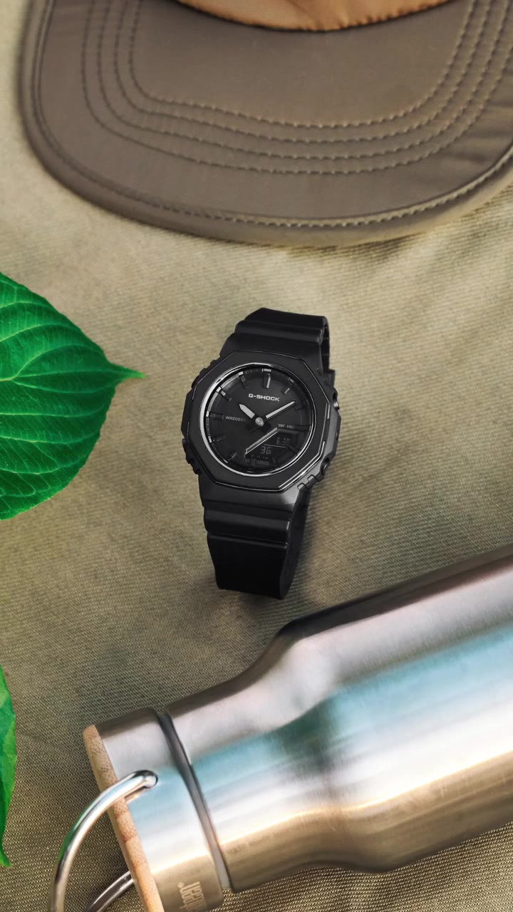 Modern chic in monochrome black. When less is more. Watch : GMAP2110B-1 #CASIO…