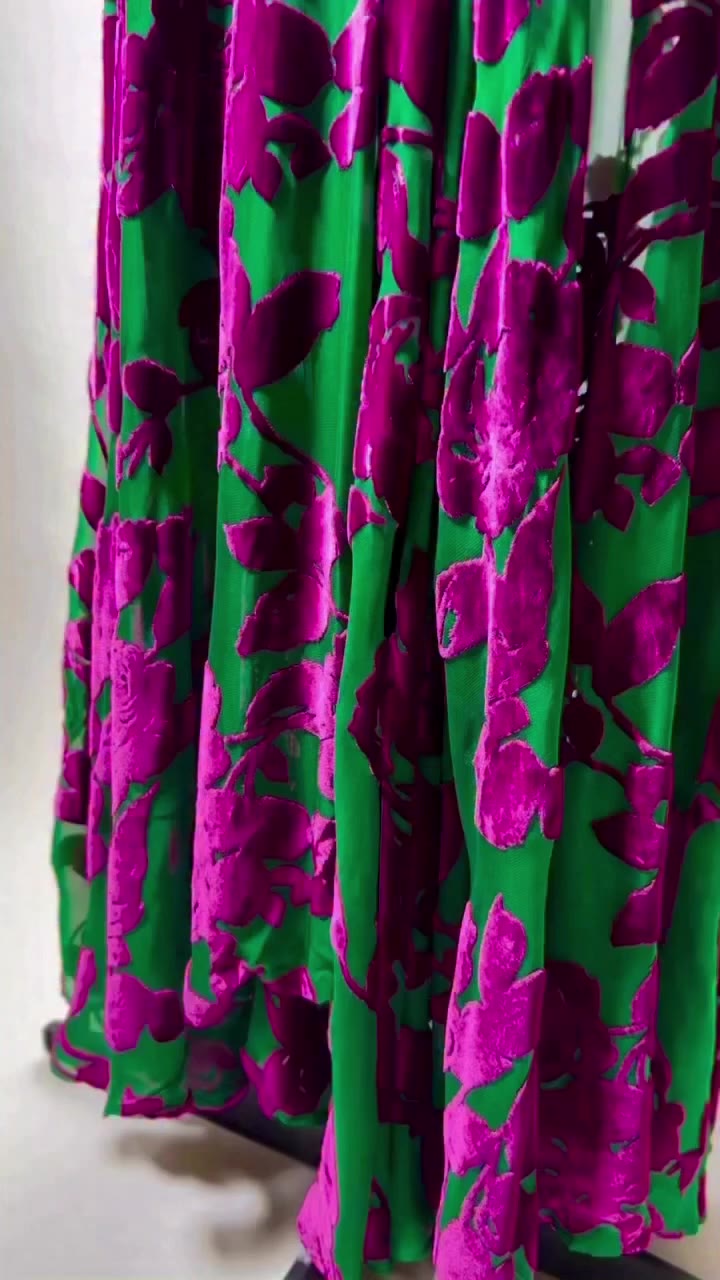 Last gowns! 1 size XS, 1 size 1X, 1 size 2X. This silk chiffon with magenta…