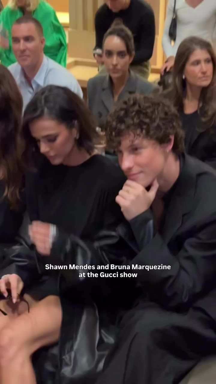 @shawnmendes and @brunamarquezine having a date night at @gucci SS27. ❤️‍🔥…