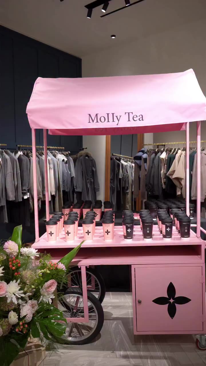 A pink cart, a little ceremony and something new to sip while you shop…