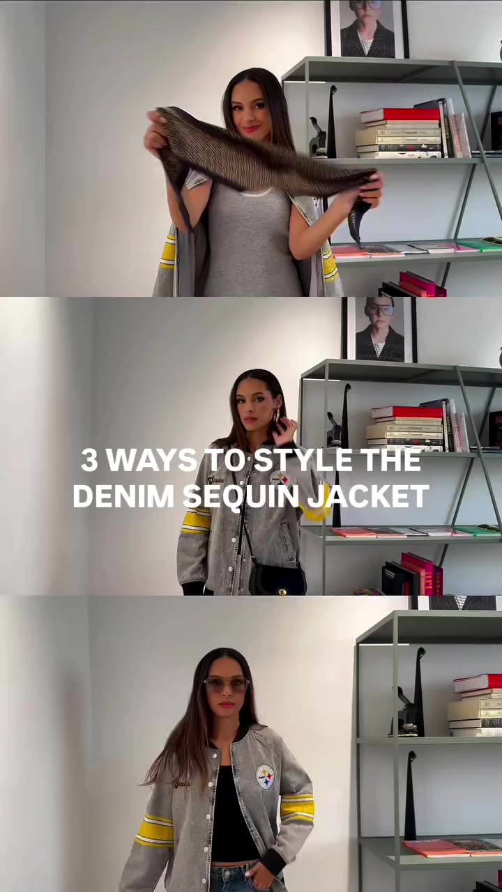 Our denim sequin jacket, three ways⚡️ Shop our Fall collection online now.