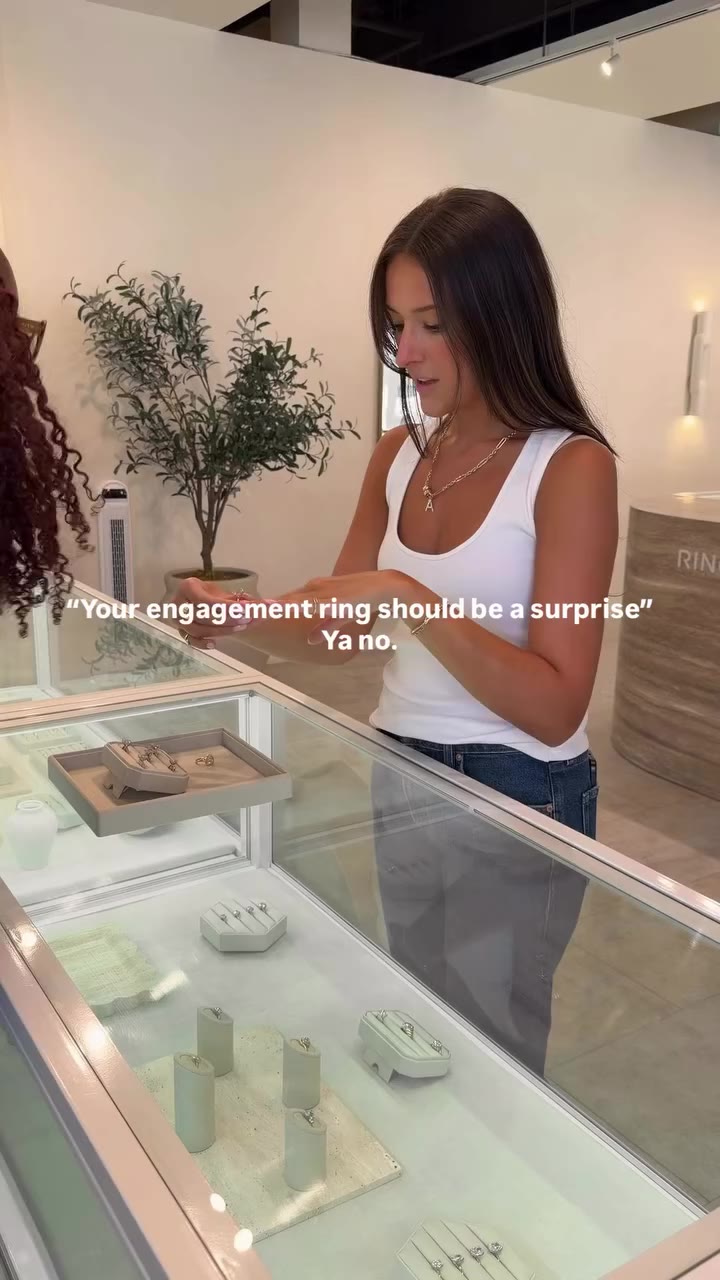 Surprise proposal, pre-approved ring.