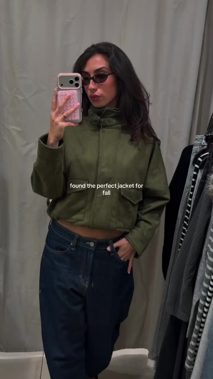 FALL MADE ME BUY IT New season. New favourites. Faux Suede Bomber Jacket 🔗