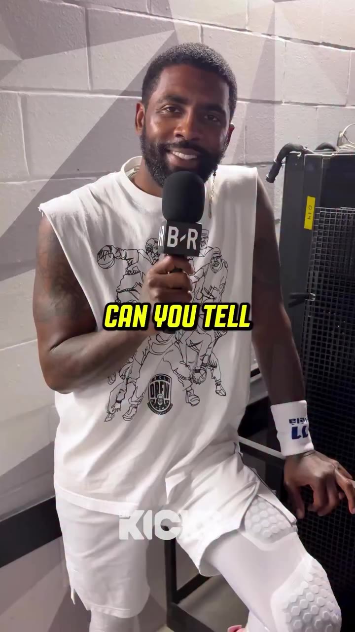 @kyrieirving broke out a pink colorway of his Anta Kaibrid shoes for media day…