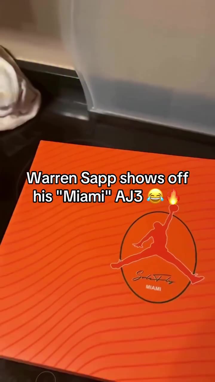 Warren Sapp repping his alma mater with the “Miami” SoleFly x AJ3 🌴 (via…