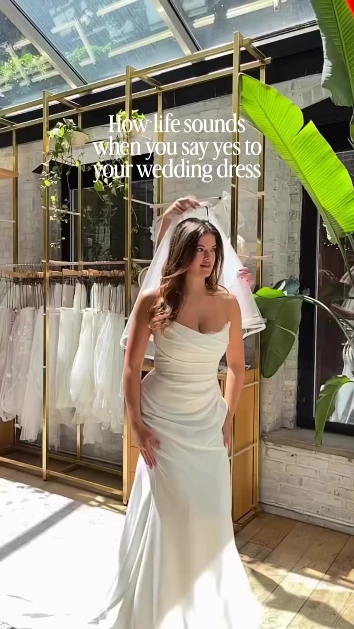 How life sounds when you find your wedding dress at Lovely 💍✨ Video…