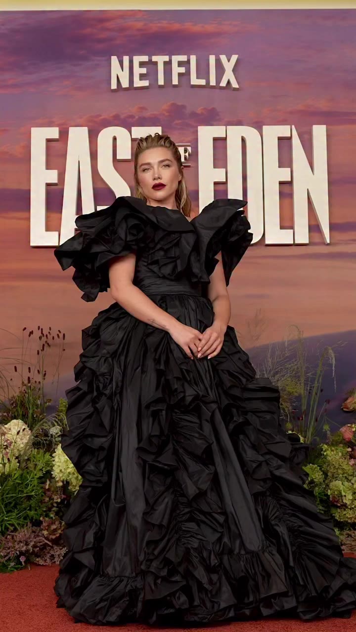 @florencepugh headed to London to celebrate East of Eden at BAFTA, in a gown…