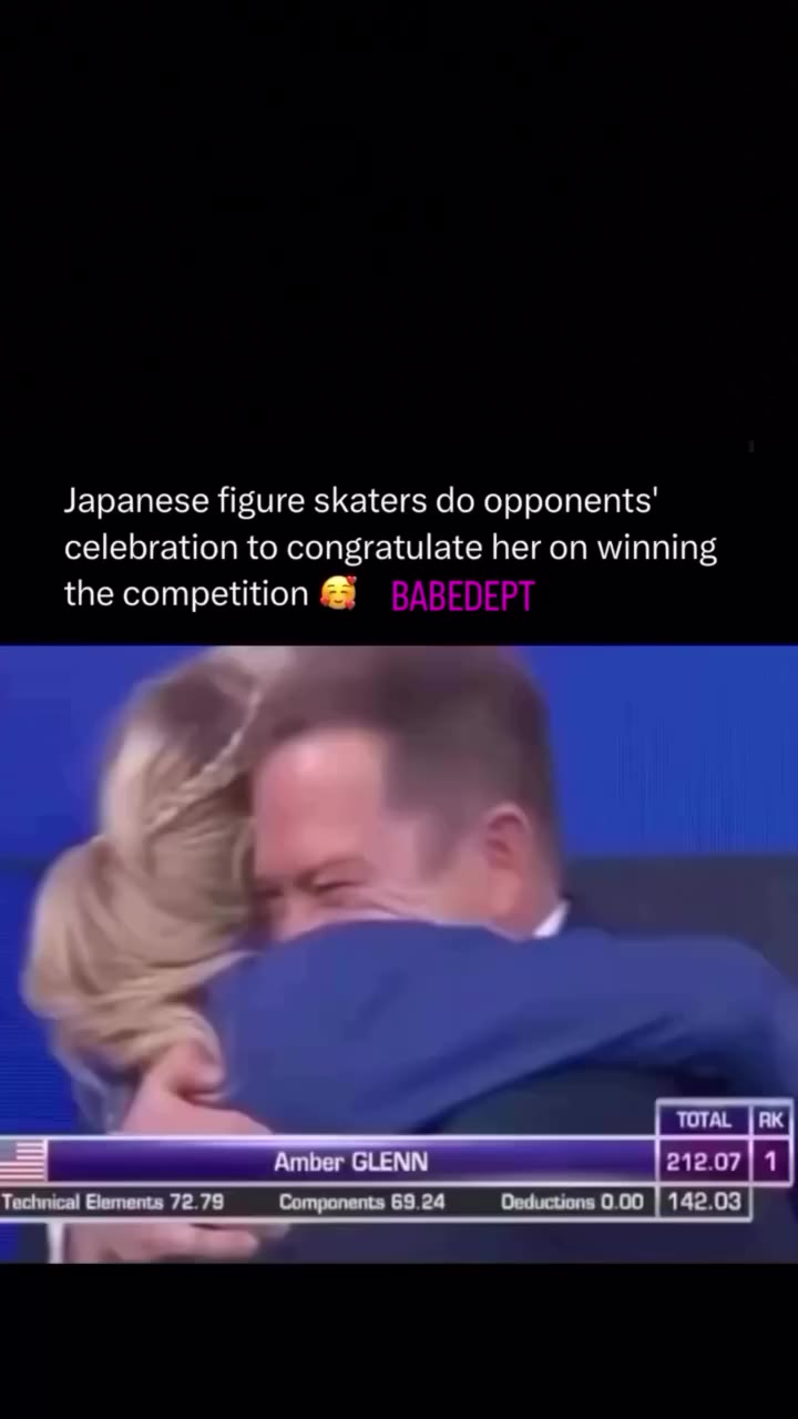 So wholesome 🥹❤️ 🥇 Amber Glenn This is what sportsmanship is all about. The…