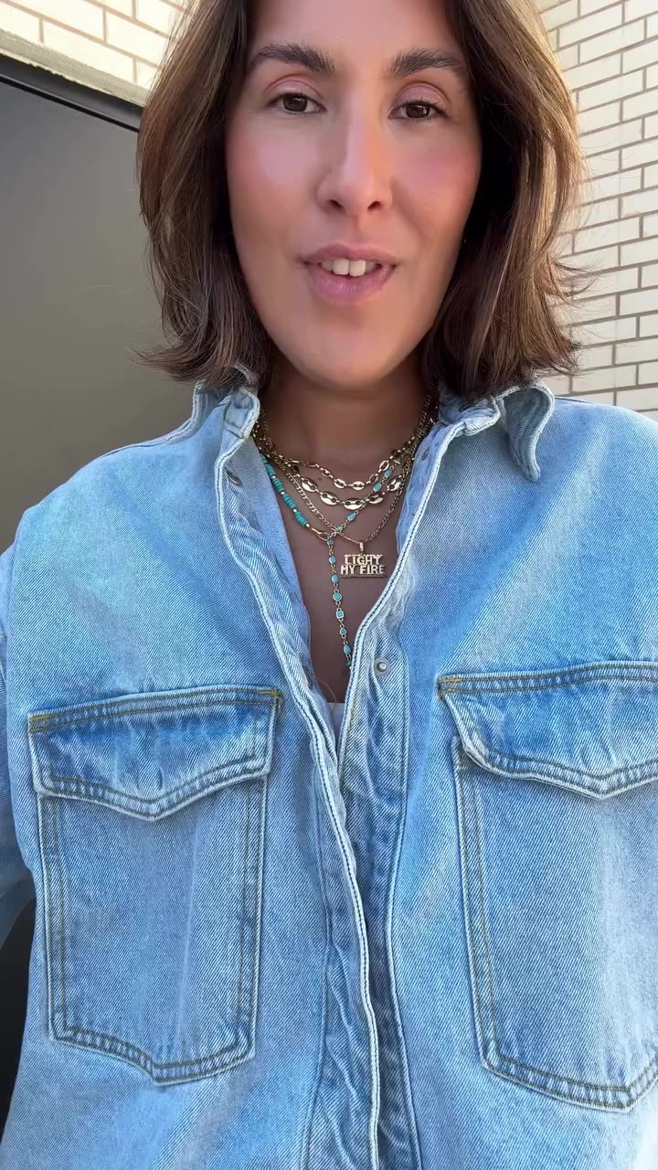 Out west, but make it everyday. The layers. The turquoise. The gold. This is…