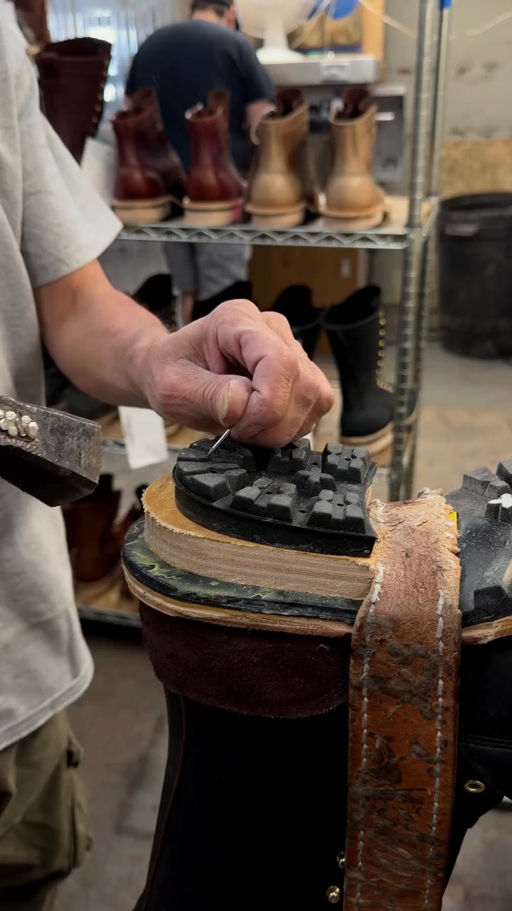 Heel caps going on. This part of the build moves a lot faster when you speed…