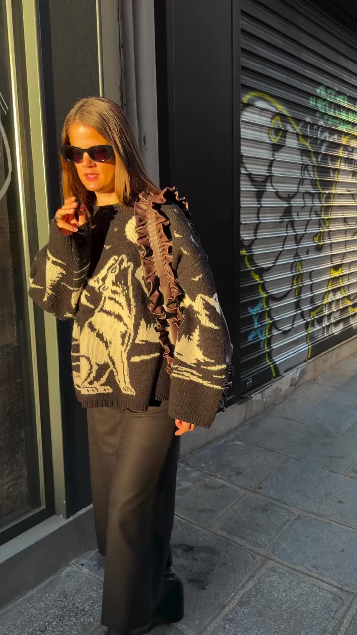 Our founder @hollyvonbock styling the Wolf Wool Jumper. This is such a cool…