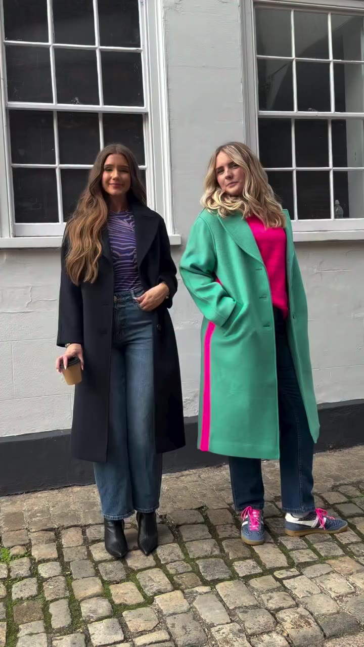 The wool-blend coat we couldn’t keep in stock last year is back in green…