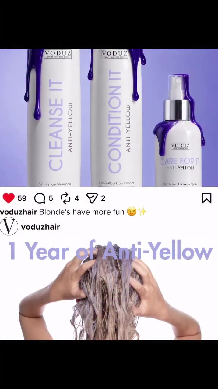1 Year of Anti-Yellow! Here’s to a year of keeping blondes looking fresh…