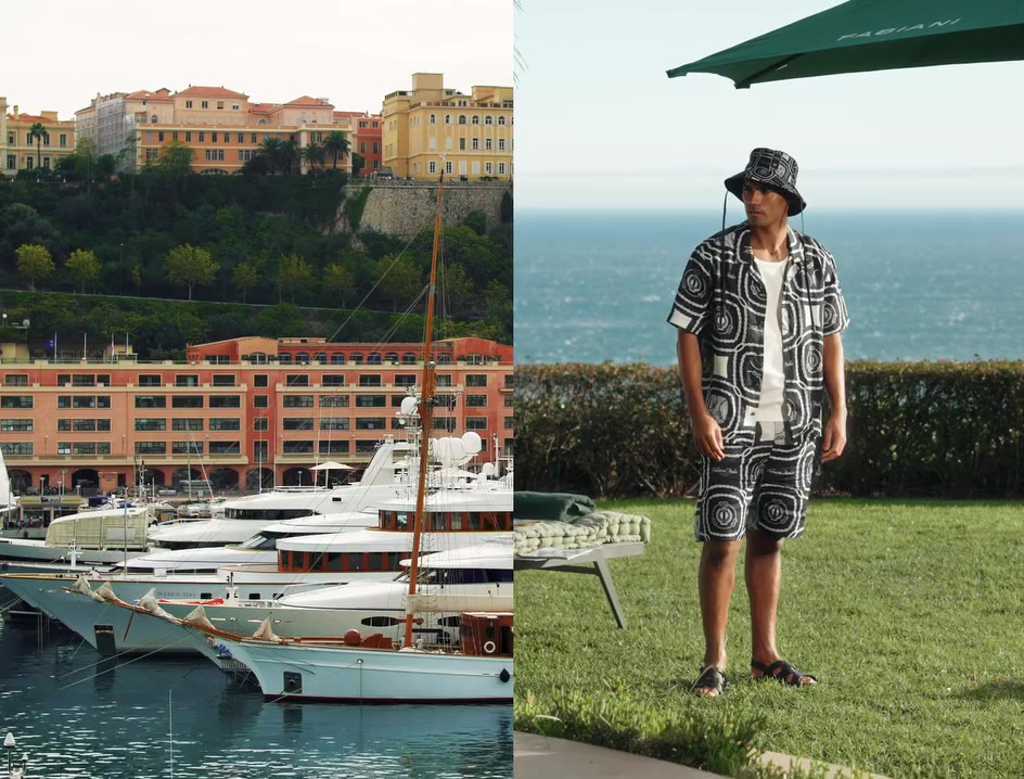 Poolside Print | S/S 26. Two sides of summer, brought into one frame. Coastal…