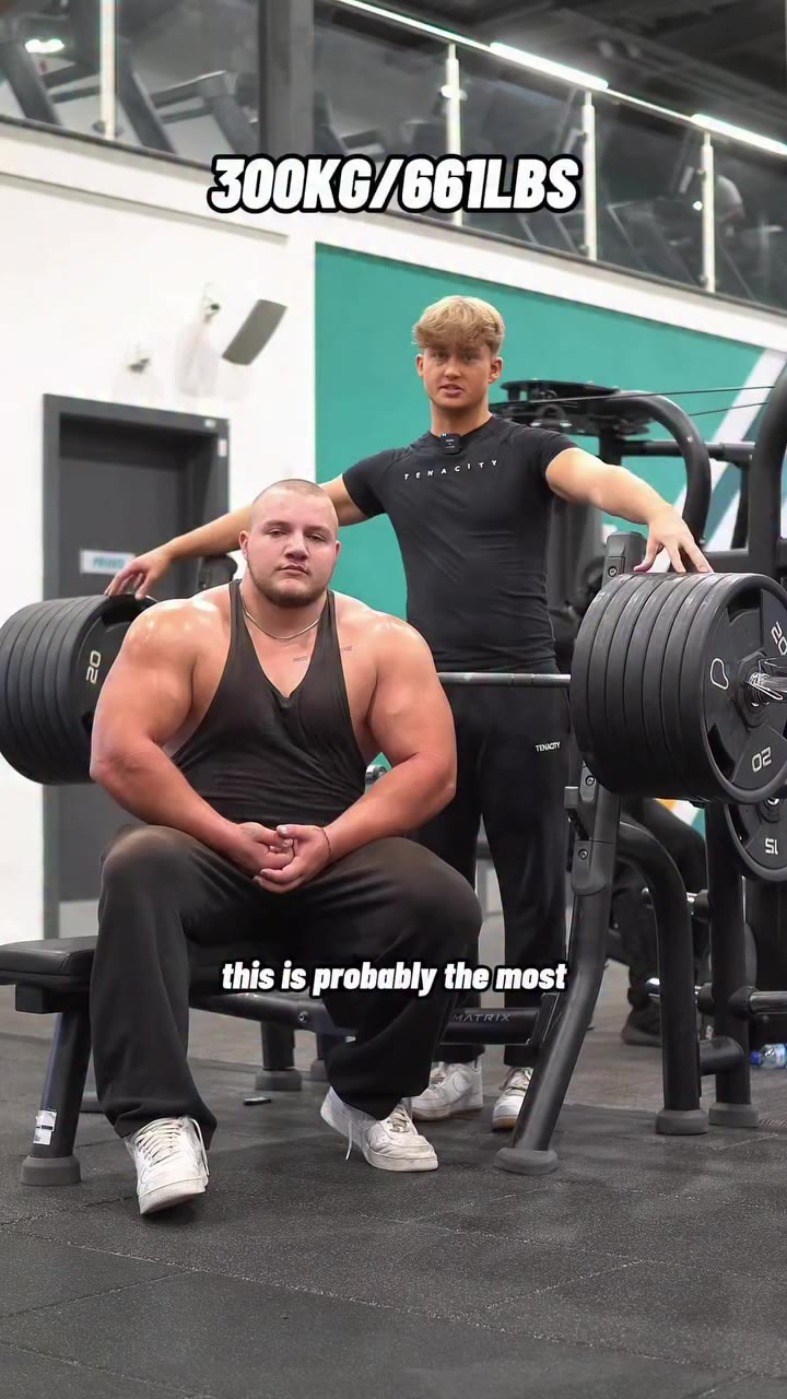 300KG/661LBS Bench Press at 20 Years Old Follow for more :)