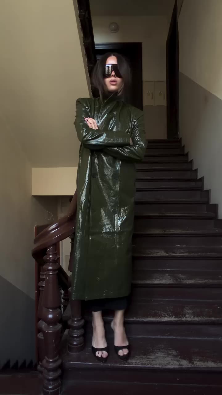 oh this lather trench 🫒 @commense.official #commense