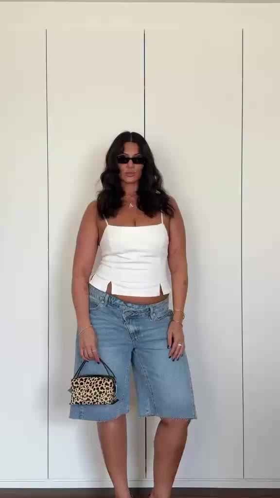 One jean short, endless outfits. - Chic And Simple Capri Set - Living Life In…