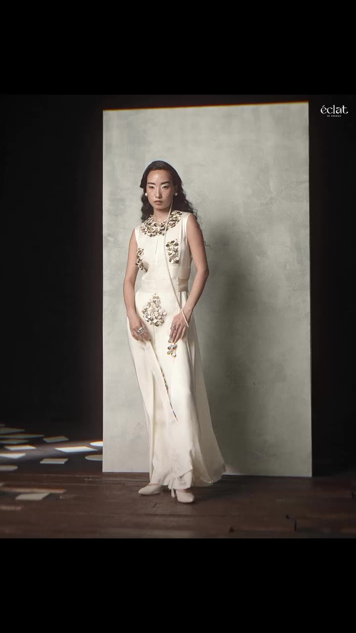 Sequins, beads and pearls catch the light, while every stitch adds another…