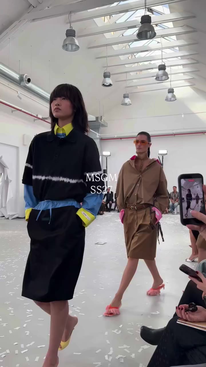 MSGM SS27: Colors, prints, stripes, layering and fun 3D fabrics🪄 . . #msgm…