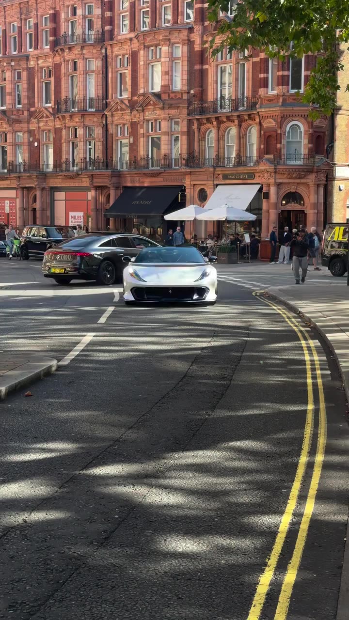 Loudest and Craziest Spec 812 Competizione in London, painted in Bianco Onda…