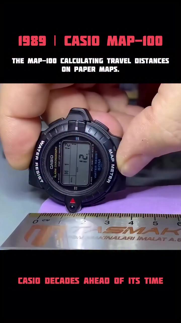 1989 | CASIO MAP-100 !! 👇👇👇 The MAP-100 boasted a Map Meter function…