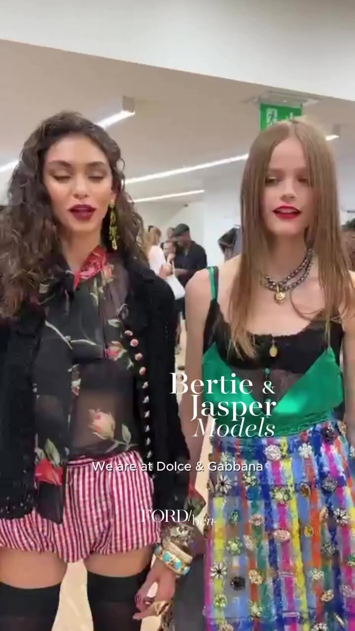 Bertie walks her second show of the season @DolceGabbana this morning with…