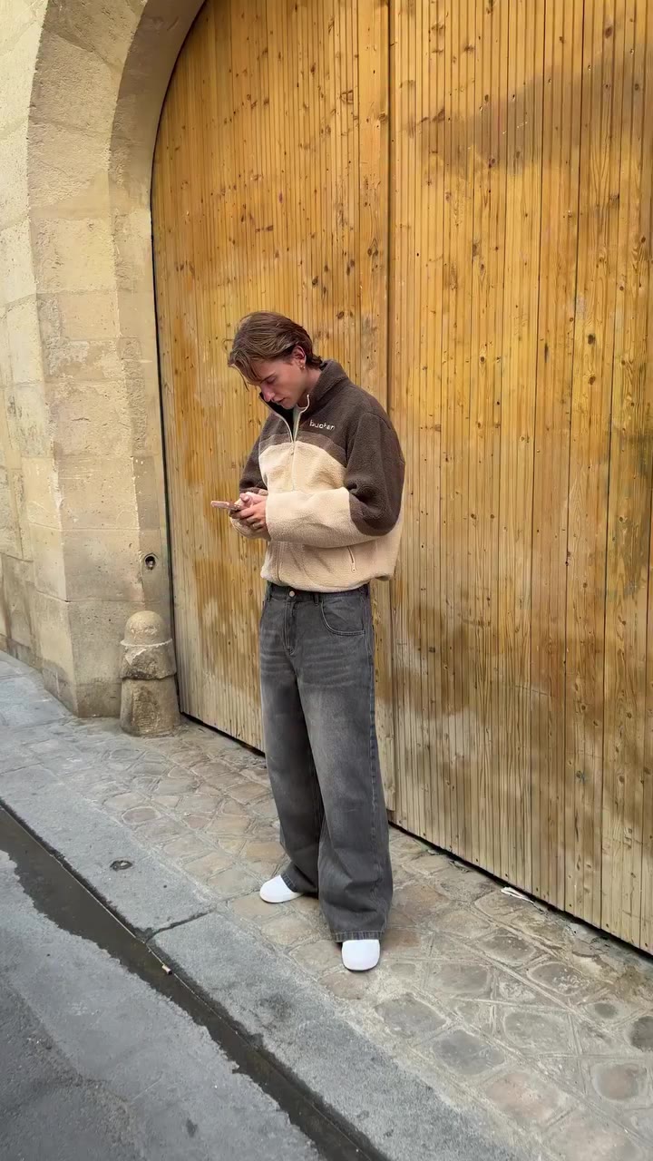 buchan reversible fleece on the streets of paris