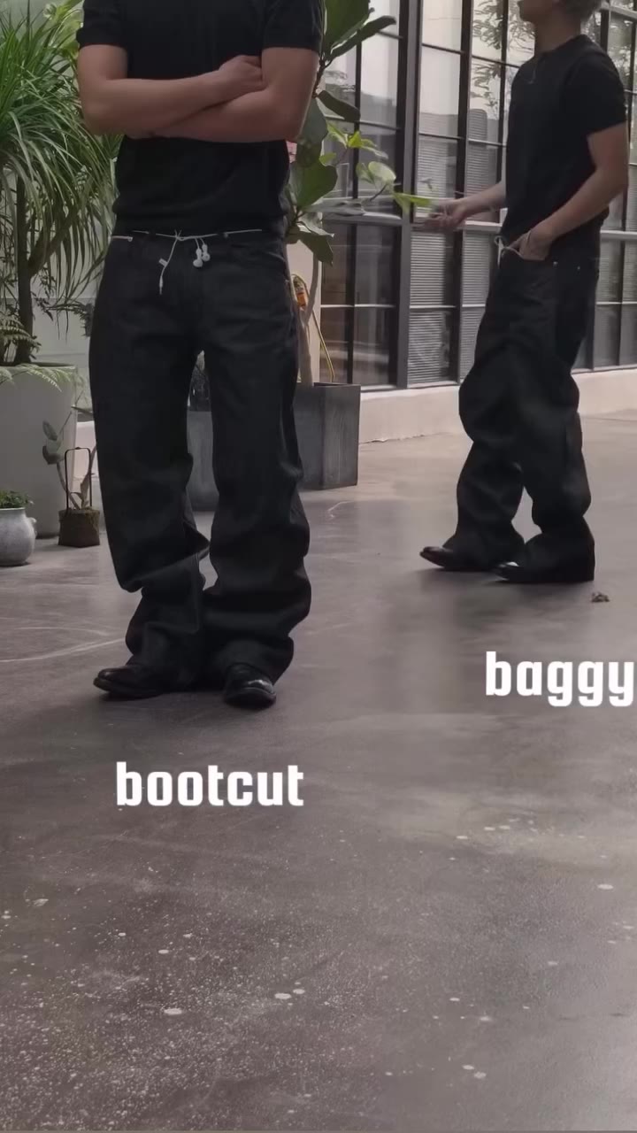 Baggy or Bootcut? Pick your side 🔥 #baggyvsbootcut #denim #jeans #ootd #fyp…
