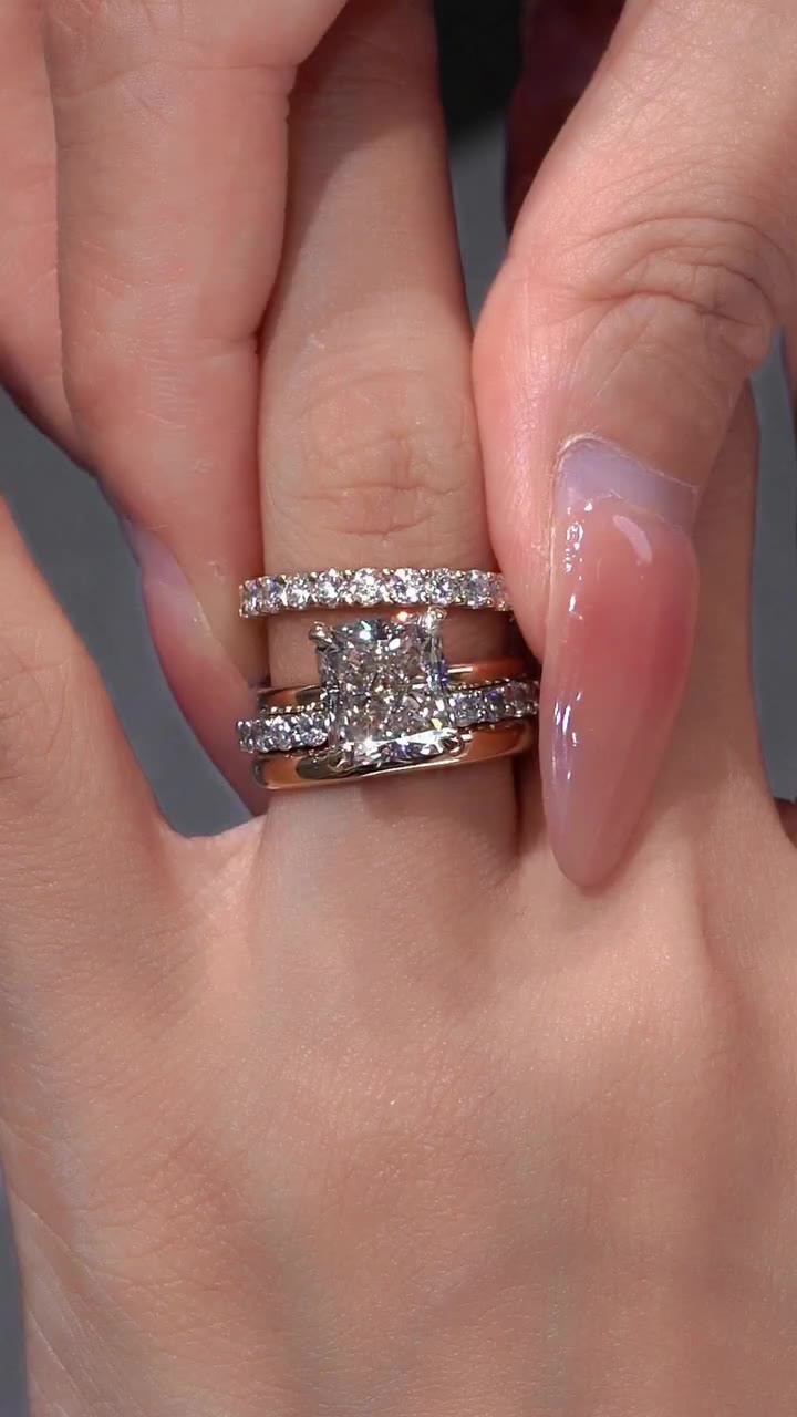A little extra sparkle—YES or NO? ✨ #goldrings #stackrings #diamonds…