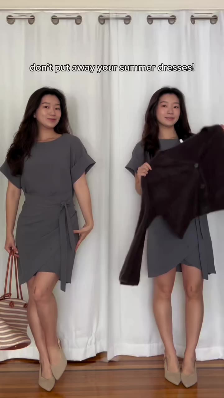 psa you can keep styling your summer dresses for early fall!! 🍂☕️ bought this…
