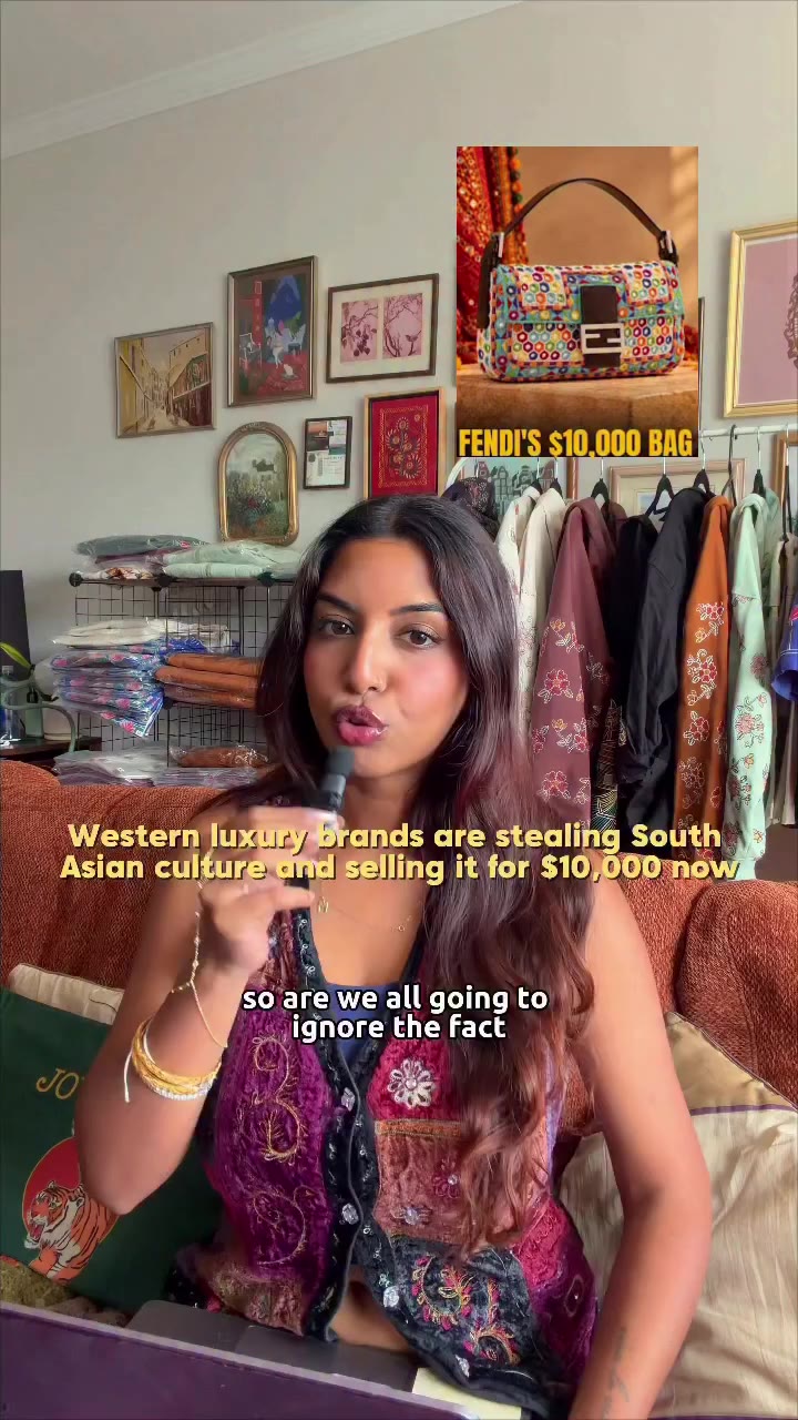 Fendi made a South Asian inspired mirror work bag for $10,000, but only the…