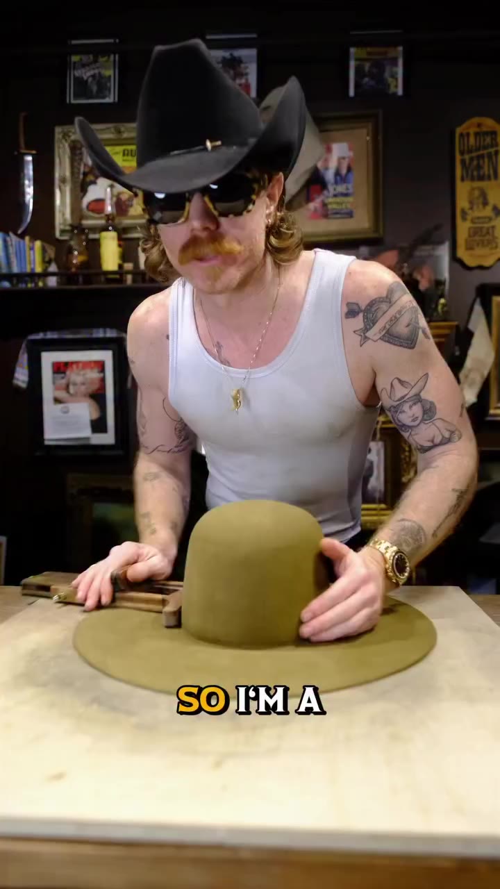 Arrowhead with a stingray brim shaped hat made step by step! We messed around…