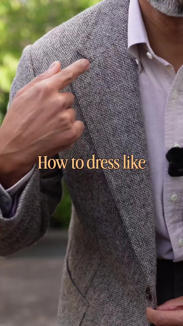 How to dress like Bespoke jacket in undyed wool tweed woven by…
