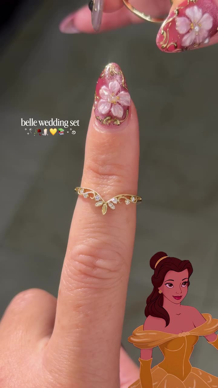 Meet the Belle inspired wedding set 🏰🕰️🕯️☕️🥀 ✦ Arwen Marquise Engagement…