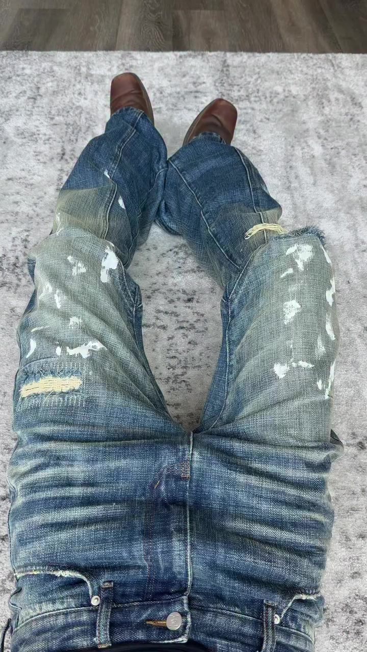 splatter hq denim almost sold out #archivefashion #clothingbrand #lafashion…
