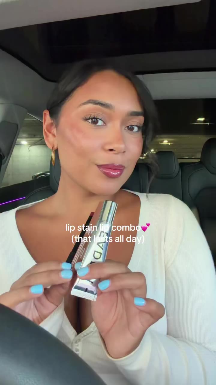 a pinky brown lip that actually last all day @hudabeauty Beauty lip stain…