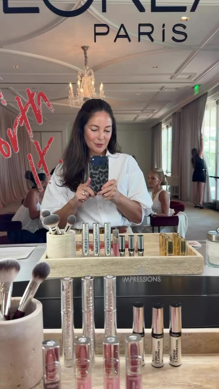 As promised my makeup from the master class with @lorealparis these products…