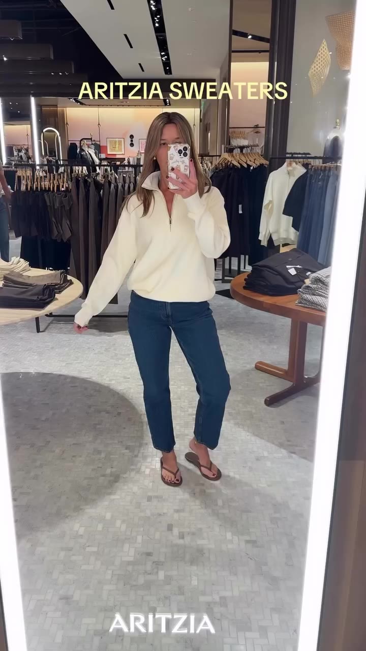 These are all sweaters I tried on @aritzia and didn't buy 🤎 but I loved the…