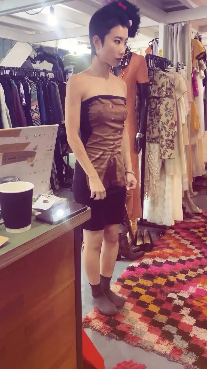 What did our lovely Customer buy and what did she leave as our vintage shop in…