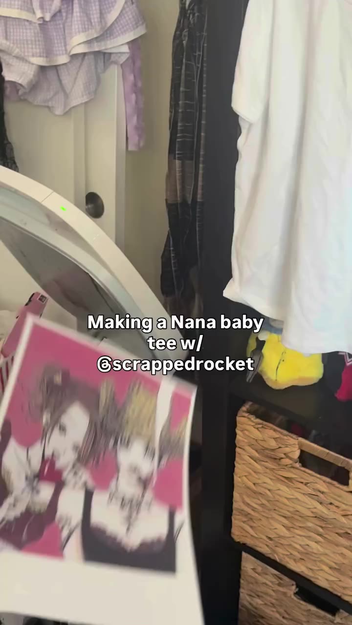 Making a nana baby tee w/ @scrappedrocket