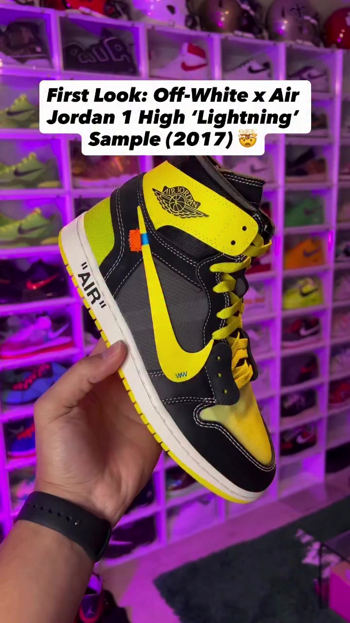 First Look at the Off-White x Air Jordan 1 High OG “Lightning” Sample (2017)…